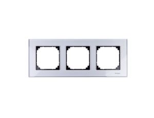 Merten M-Elegance Ramka potrójna szklana diamentowy srebrny MTN4030-3260