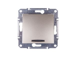 Sedna Łącznik schodowy 10AX z podświetleniem satyna IP20 SDN1500268