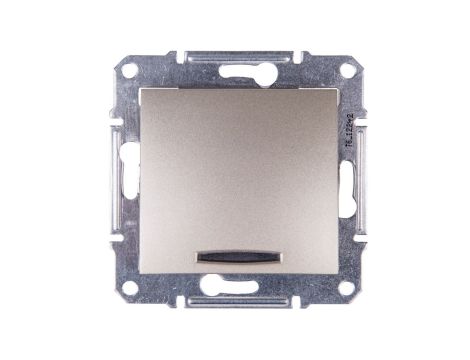 Sedna Łącznik schodowy 10AX z podświetleniem satyna IP20 SDN1500268