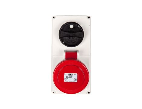 Gniazdo stałe z wyłącznikiem 0-1 małe 16A 5P 400V IP44 /blokada mechaniczna/ 6115-6