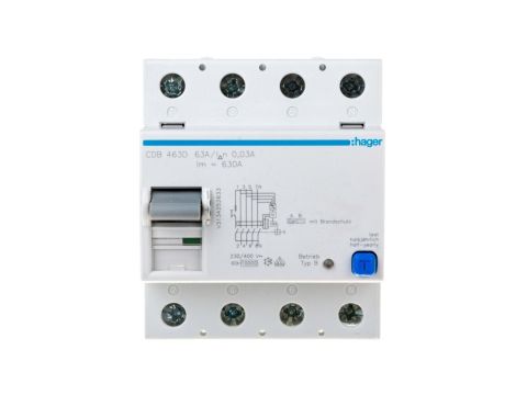 Wyłącznik różnicowoprądowy 4P 63A 0,03A typ B CDB463D