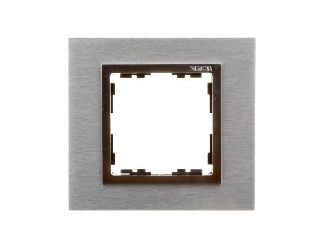 Simon 82 Ramka pojedyncza metalowa inox mat/ ramka pośrednia aluminium mat 82917-34