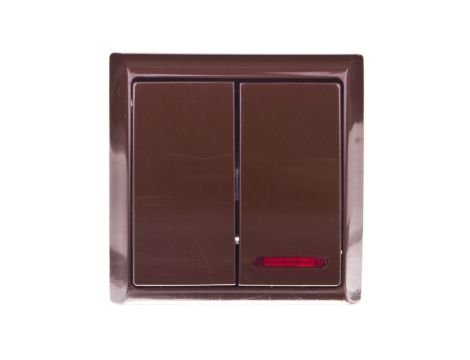 BIS Łącznik świecznikowy z podświetleniem brązowy ŁN-2BS/24