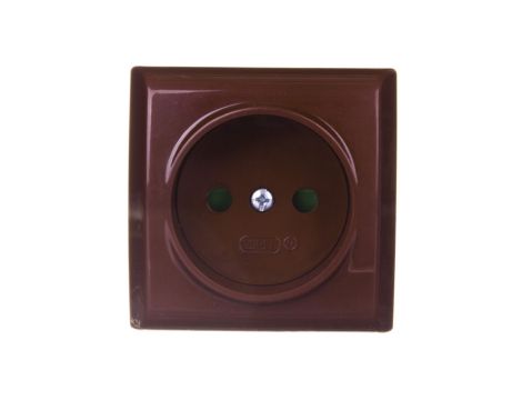 BIS Gniazdo pojedyncze b/u z przesłonami brązowe GN-1BP/24