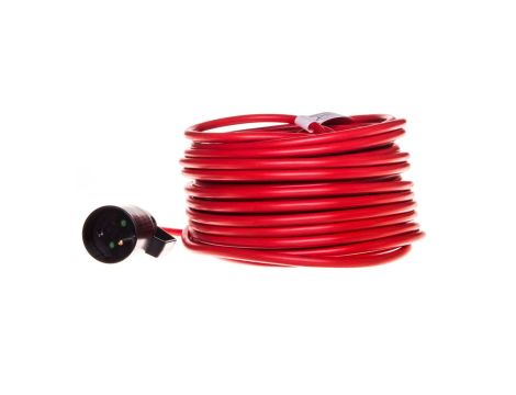 Kabel przedłużajacy (przedłużacz) 25m czerwony 1x230V H05VV-F 3G1,5 1167474
