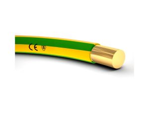 Przewód instalacyjny H07V-U (DY) 2,5 żółto-zielony /100m/