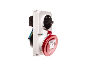 Zestaw instalacyjny z gniazdem 32A 5P (0-1) czerwony 6025-6