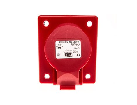 Gniazdo tablicowe 16A 3P 400V /80x97/ czerwone IP44 413-9