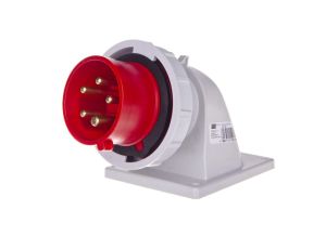 Wtyczka tablicowa kątowa 16A 5P 400V czerwona IP67 TWIST 777152-6