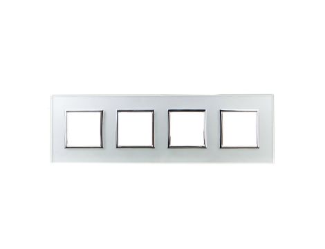 DANTE Ramka poczwórna szkło PERL GLASS 4504184