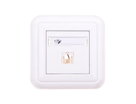 COSMO Gniazdo telefoniczne pojedyncze RJ11 białe 300463