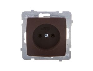 KARO Gniazdo pojedyncze b/u czekoladowy metalik GP-1S/m/40
