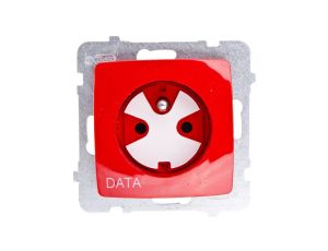 KARO Gniazdo pojedyncze z/u DATA z kluczem czerwone GP-1SZK/m/00