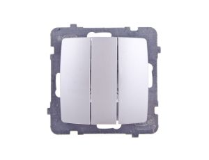 KARO Łącznik potrójny srebrny perłowy ŁP-13S/m/43