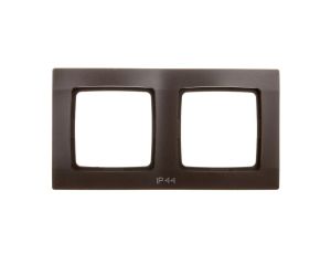 KARO Ramka podwójna do łączników IP44 czekoladowy metalik RH-2S/40