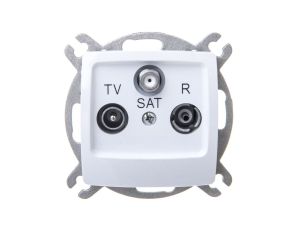 KARO Gniazdo antenowe RTV-SAT końcowe białe GPA-SS/m/00