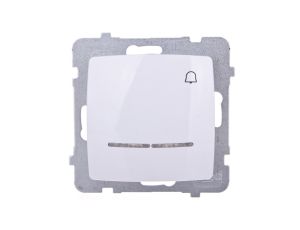 KARO Przycisk /dzwonek/ z podświetleniem biały ŁP-6SS/m/00