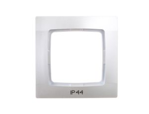 KARO Ramka pojedyncza do łączników IP44 srebrny perłowy RH-1S/43