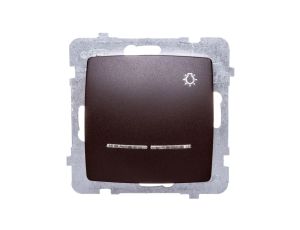 KARO Przycisk /światło/ z podświetleniem czekoladowy metalik ŁP-5SS/m/40