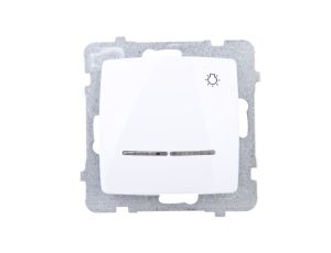 KARO Przycisk /światło/ z podświetleniem biały ŁP-5SS/m/00