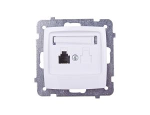 KARO Gniazdo telefoniczne pojedyncze RJ11 białe GPT-1S/m/00