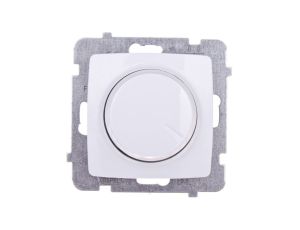 KARO Ściemniacz przyciskowo-obrotowy /żarowy i halogenowy/ biały ŁP-8S/m/00