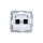 KARO Gniazdo komputerowe podwójne RJ45 kat.5e MMC białe GPK-2S/K/m/00