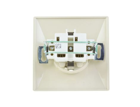 AKCENT Gniazdo pojedyncze z/u Schuko z przesłonami beżowe GP-1ASP/01