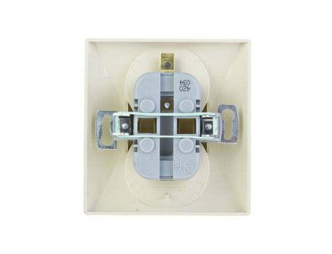 AKCENT Gniazdo podwójne z/u z niezamiennością faz beżowe GP-2AC/01