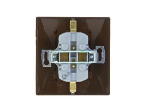 AKCENT Gniazdo podwójne z/u Schuko brązowe GP-2AS/24