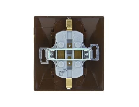 AKCENT Gniazdo podwójne z/u Schuko brązowe GP-2AS/24