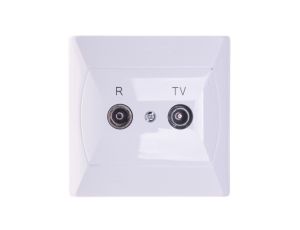 AKCENT Gniazdo antenowe RTV zakończeniowe 10dB białe GPA-10APZ/00