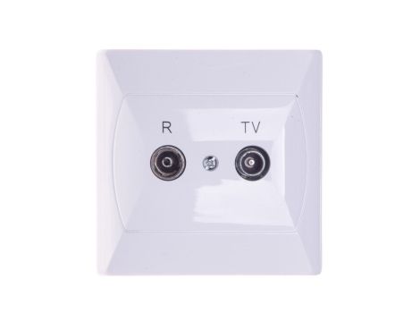 AKCENT Gniazdo antenowe RTV zakończeniowe 10dB białe GPA-10APZ/00