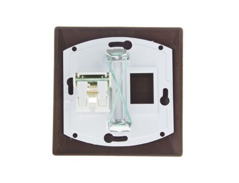 AKCENT Gniazdo komputerowe pojedyncze RJ45 kat.5e FOREX brązowe GPK-1A/F/24