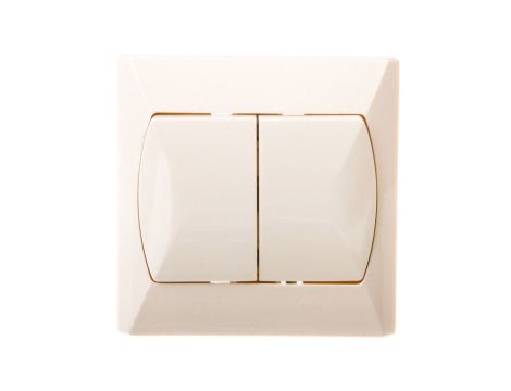 AKCENT Łącznik schodowy podwójny z podświetleniem beżowy ŁP-10AS/01