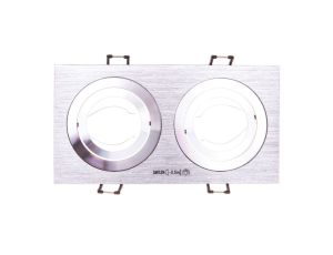 Oprawa punktowa 2x50W GX5,3 IIIkl. 12V IP20 SEIDY CT-DTL250-AL aluminium szczotkowane 18282