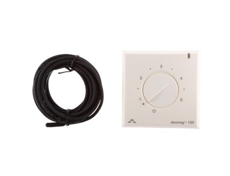 Termostat DEVIreg 130 230V 16A 5-45C IP30 biały 140F1010