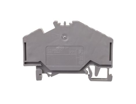Złączka szynowa 3-przewodowa 4mm2 szara 281-631