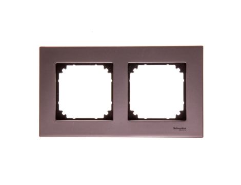 Merten M-Elegance Ramka podwójna metalowa szara MTN403214