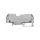 Złączka szynowa 2-przewodowa 16mm2 szara 283-901