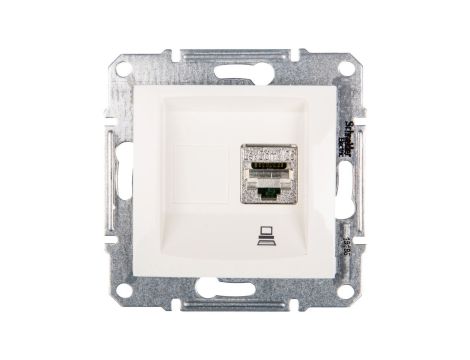Sedna Gniazdo komputerowe pojedyncze RJ45 kat.5e kremowe SDN4500123