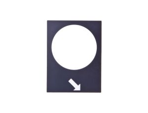 Tabliczka opisowa czarna prostokątna 30x40mm DO TYŁU WOLNO ZB2BY2916 /10szt./