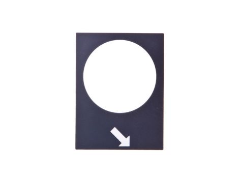 Tabliczka opisowa czarna prostokątna 30x40mm DO TYŁU WOLNO ZB2BY2916 /10szt./