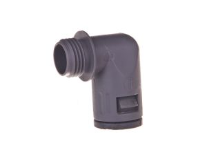Dławnica kątowa do węża osłonowego PG9 IP68 SILVYN KLICK 90 stopni 9 szara 61801020 /50szt./
