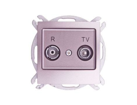 IMPRESJA Gniazdo antenowe RTV przelotowe 16dB tytan GPA-16YP/m/23