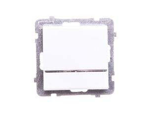 SONATA Łącznik kontrolny z podświetleniem biały ŁP-12RS/m/00