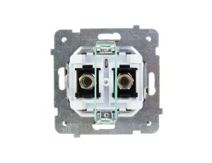 SONATA Gniazdo antenowe podwójne typu F szampański złoty GPA-2RF/m/39