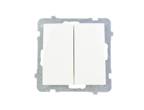 AS Przycisk podwójny zwierny ecru ŁP-17G/m/27