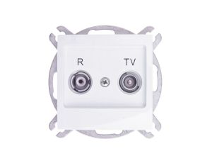 IMPRESJA Gniazdo antenowe RTV przelotowe 14dB białe GPA-14YP/m/00