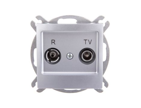 IMPRESJA Gniazdo antenowe RTV przelotowe 14dB srebrne GPA-14YP/m/18